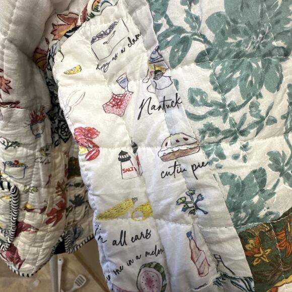 Patchwork Jacket Cotton Reversible Quilted Nantucket Cottage Core - Picture 14 of 16